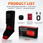 90 LEDs Wireless Red Light and Infrared Light Therapy Calf & Foot Boot with Vibration for Soothe Sore Leg, Faster Recovery