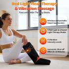 90 LEDs Wireless Red Light and Infrared Light Therapy Calf & Foot Boot with Vibration for Soothe Sore Leg, Faster Recovery