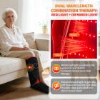 90 LEDs Wireless Red Light and Infrared Light Therapy Calf & Foot Boot with Vibration for Soothe Sore Leg, Faster Recovery