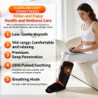 90 LEDs Wireless Red Light and Infrared Light Therapy Calf & Foot Boot with Vibration for Soothe Sore Leg, Faster Recovery
