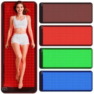 FREYARA 183*72cm Large 4-Color Full-Body Light Therapy Mat,1344 LEDs Light Therapy for Rejuvenate Skin, Pain Relief , Relax Muscles at Home