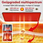 FREYARA Grote 4-Kleuren Lichttherapiemat voor het Hele Lichaam 183 × 72 cm met 1344 LEDs – voor Huidverjonging, Pijnverlichting en Spierontspanning Thuis