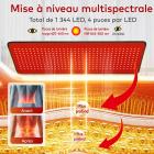 FREYARA Tapis de luminothérapie corps entier 183 × 72 cm à 4 couleurs et 1 344 LED – pour le rajeunissement de la peau, le soulagement des douleurs et la relaxation musculaire à domicile