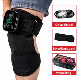 60LED Draadloze Roodlichttherapie Kniebrace met 5000mAh Batterij, Warmte en Vibratie – voor Verlichting van Gewrichtspijn