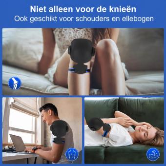 4-in-1 Draadloze Roodlichttherapie Kniebrace met Warmte, Vibratiemassage en Infrarood – voor Verlichting van Gewrichtspijn, Artritis en Sportherstel