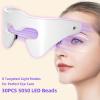 EMS Mikrostrom Augenmaske mit 8-Farben LED Lichttherapie & Vibration – Anti-Augenringe, Schwellungen, Falten, Krähenfüße & feine Linien Augenpflege Gerät