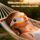 FREYARA Masque LED Yeux EMS à microcourants avec luminothérapie LED 8 couleurs et vibration – réduit les poches, les cernes, les rides et les ridules