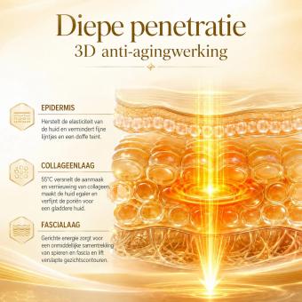 UC - FacialFirming 2.0 Niet-Invasief i3 RF Ultrasoon Cannon Collageenbooster Schoonheidsapparaat – Diepe Collageenactivatie & Alles-in-één Anti-Aging Oplossing