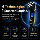 FREYARA HIFU - FacialDefy 2.0, Handheld and Portable HIFU 4in1 Microfocused Ultrasound Machine,Upgraded Power, Faster Lift, Visible Results