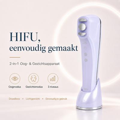 HIFU - FacialDefy 3.0 Lite, HIFU 2-in-1 oog- en gezichtsmicroscopisch ultrasoonapparaat, stimuleert de collageenproductie en vermindert rimpels