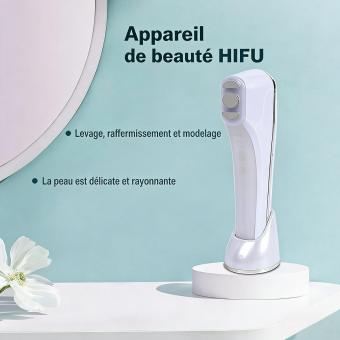 HIFU - FacialDefy 3.0 Lite, appareil à ultrasons microfocalisés HIFU 2 en 1 pour les yeux et le visage, stimule la production de collagène et réduit les rides.
