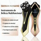 MF-FacialGlow HC029, un dispositivo de belleza multifuncional 6 en 1 con microcorriente, energía térmica y siete luces LED, proporciona beneficios reafirmantes, tensores y revitalizantes para la piel.