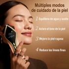 MF-FacialGlow HC029, un dispositivo de belleza multifuncional 6 en 1 con microcorriente, energía térmica y siete luces LED, proporciona beneficios reafirmantes, tensores y revitalizantes para la piel.