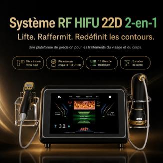 FREYARA HIFU – FacialDefy 6.0, Appareil professionnel 2-en-1 HIFU & RF pour le lifting du visage, le raffermissement cutané, l'anti-âge et le remodelage du corps