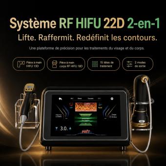 FREYARA HIFU – FacialDefy 6.0, Appareil professionnel 2-en-1 HIFU & RF pour le lifting du visage, le raffermissement cutané, l'anti-âge et le remodelage du corps
