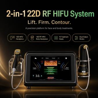 FREYARA HIFU - FacialDefy 6.0, Professional 2 in 1 HIFU and RF Skin Tightening Beauty Machine for Lift Face, Sculpt Body
