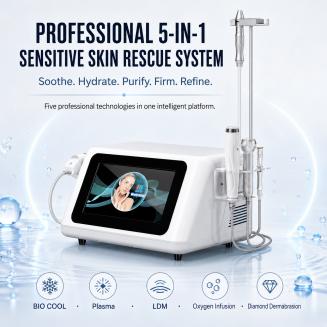 FREYARA-Professionelles 5-in-1 Kosmetikgerät für empfindliche Haut – Lindert schnell Rötungen, Brennen & Stechen, Strafft, Spendet Feuchtigkeit und Beruhigt Entzündungen