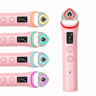 Professioneel 6-in-1 EMS-, LED- en Elektroporatie Schoonheidsapparaat – voor Lifting, Betere Serumopname, Huidverjonging, Acne- en Rimpelbehandeling Thuis