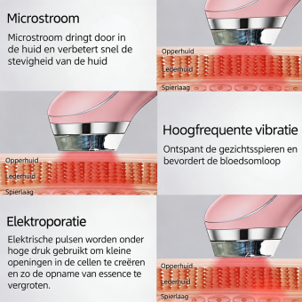 Professioneel 6-in-1 EMS-, LED- en Elektroporatie Schoonheidsapparaat – voor Lifting, Betere Serumopname, Huidverjonging, Acne- en Rimpelbehandeling Thuis
