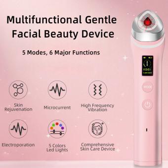 Dispositivo de belleza profesional 6 en 1 con LED EMS y electroporación (importado). Lifting, potenciador de la piel, rejuvenecimiento, tratamiento del acné y arrugas en casa.