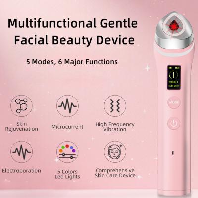 Dispositivo de belleza profesional 6 en 1 con LED EMS y electroporación (importado). Lifting, potenciador de la piel, rejuvenecimiento, tratamiento del acné y arrugas en casa.