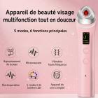Appareil de beauté professionnel 6-en-1 EMS, LED et électroporation – lifte la peau, optimise l’absorption des sérums, revitalise le teint, et aide à réduire l’acné et les rides à domicile