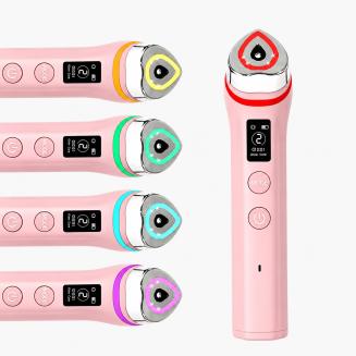 Appareil de beauté professionnel 6-en-1 EMS, LED et électroporation – lifte la peau, optimise l’absorption des sérums, revitalise le teint, et aide à réduire l’acné et les rides à domicile