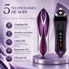 Appareil de beauté anti-âge 5-en-1 sans fil – IPR, EMS, LED et vibration pour lifter, raffermir, purifier la peau et réduire les rides