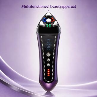 Multifunctioneel 5-in-1 Draadloos Anti-Aging Schoonheidsapparaat met IPR, EMS, LED en Vibratie – voor Gezichtslifting, Huidversteviging, Acnevermindering en Rimpelreductie