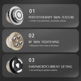 FREYARA Ultimate At-Home RF + EMS + LED Triple-Tech Anti-Aging Facial Beauty Device for Erase Wrinkles, Lift, Tighten, Firming, Skin Glow