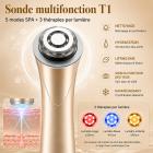 FREYARA Appareil anti-âge RF + EMS + LED Triple Technologie pour usage à domicile – lift, raffermissement, réduction des rides et éclat de la peau