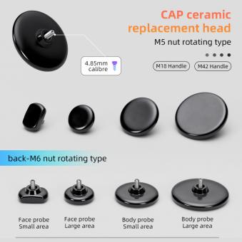 448kHz Body Sculptor Device Probe , A Set of 8 Probes, 4 ceramic heads, 4 metal heads
