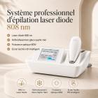 Laser d’Épilation 808 nm – Appareil Épilation Laser Professionnel 80W avec Refroidissement Glacé, Technologie Laser Or, Traitement Indolore et Résultats Durables