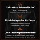 Dispositivo para modelar el cuerpo EMS NEO, con dos mangos y un diseño compacto de sobremesa para uso doméstico. 