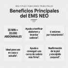 Dispositivo para modelar el cuerpo EMS NEO, con dos mangos y un diseño compacto de sobremesa para uso doméstico. 