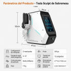 Dispositivo para modelar el cuerpo EMS NEO, con dos mangos y un diseño compacto de sobremesa para uso doméstico. 