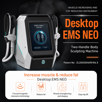 EMS NEO Body Sculpting Slimming Machine, Two Handles Desktop RF EMS Device for Belly, Waist, Arm, Leg Toning , Fat Reduction& Muscle Building