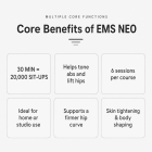 EMS NEO Körperformungsgerät – Professionelles RF & EMS Body Sculpting Gerät mit Zwei Griffen für Bauch, Taille, Arme und Beine – Muskelaufbau & Fettabbau für Zuhause und Studio