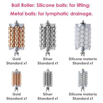 Machine de massage Inner Ball Roller à 2 poignées – Thérapie par micro-vibrations compressives avec lumière LED rouge et bleue pour remodelage du corps, drainage lymphatique, réduction de la cellulite, relaxation musculaire et raffermissement de la peau