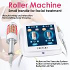 Machine de massage Inner Ball Roller à 2 poignées – Thérapie par micro-vibrations compressives avec lumière LED rouge et bleue pour remodelage du corps, drainage lymphatique, réduction de la cellulite, relaxation musculaire et raffermissement de la peau