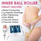 Machine de massage Inner Ball Roller à 2 poignées – Thérapie par micro-vibrations compressives avec lumière LED rouge et bleue pour remodelage du corps, drainage lymphatique, réduction de la cellulite, relaxation musculaire et raffermissement de la peau