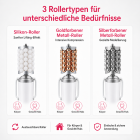Inner Ball Roller Massagegerät mit 2 Griffen – Kompressions- und Mikrovibrations-Therapie mit Rot- & Blau-LED für Körperformung, Lymphdrainage, Cellulite-Reduktion, Muskelentspannung & Hautstraffung