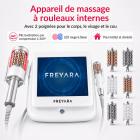 Machine de massage Inner Ball Roller à 2 poignées – Thérapie par micro-vibrations compressives avec lumière LED rouge et bleue pour remodelage du corps, drainage lymphatique, réduction de la cellulite, relaxation musculaire et raffermissement de la peau
