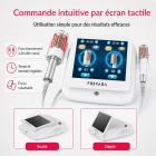 Machine de massage Inner Ball Roller à 2 poignées – Thérapie par micro-vibrations compressives avec lumière LED rouge et bleue pour remodelage du corps, drainage lymphatique, réduction de la cellulite, relaxation musculaire et raffermissement de la peau