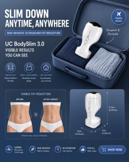 UC - BodySlim 3.0, Non-Invasive Ultrasound Fat Reduction Device,Target Belly, Thighs, Arms, and Hips