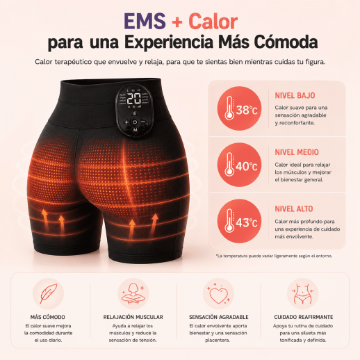 FREYARA EMS-BodyFirming J12, Pantalones EMS Moldeadores con Calor – Reafirma Glúteos, Abdomen y Muslos Sin Cambiar Tu Rutina Diaria  Subtítulo