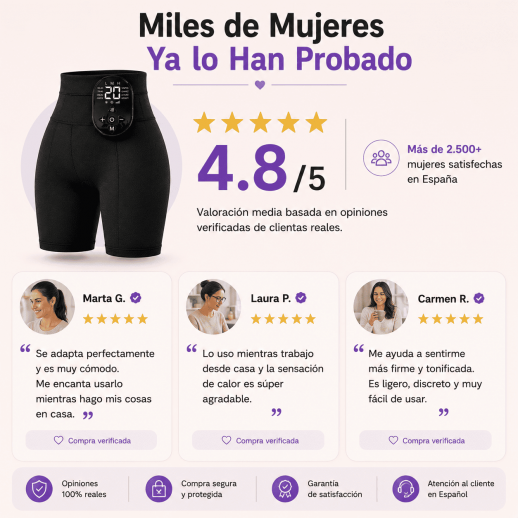 FREYARA EMS-BodyFirming J12, Pantalones EMS Moldeadores con Calor – Reafirma Glúteos, Abdomen y Muslos Sin Cambiar Tu Rutina Diaria  Subtítulo