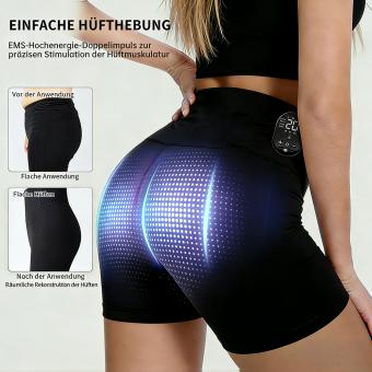 FREYARA EMS-BodyFirming J12 – EMS & TENS Dual-Puls Shorts mit 8 Modi & Wärmefunktion für sichtbares Lifting, Straffung und Core-Stärkung