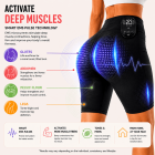FREYARA EMS-BodyFirming J12, EMS & TENS Dual-Pulse Sculpting Shorts,8 Modes & Heat for Visible Lifting, Firming & Strengthen Core