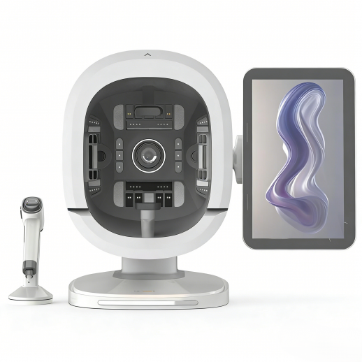 K33 KI Hautanalysegerät – 8 Spektralmodi, 180° 3-Kamera Gesichtsscanner, 15,6" Display, 30+ Hautparameter, für alle Hauttypen, inkl. 50x Kopfhaut Mikroskop